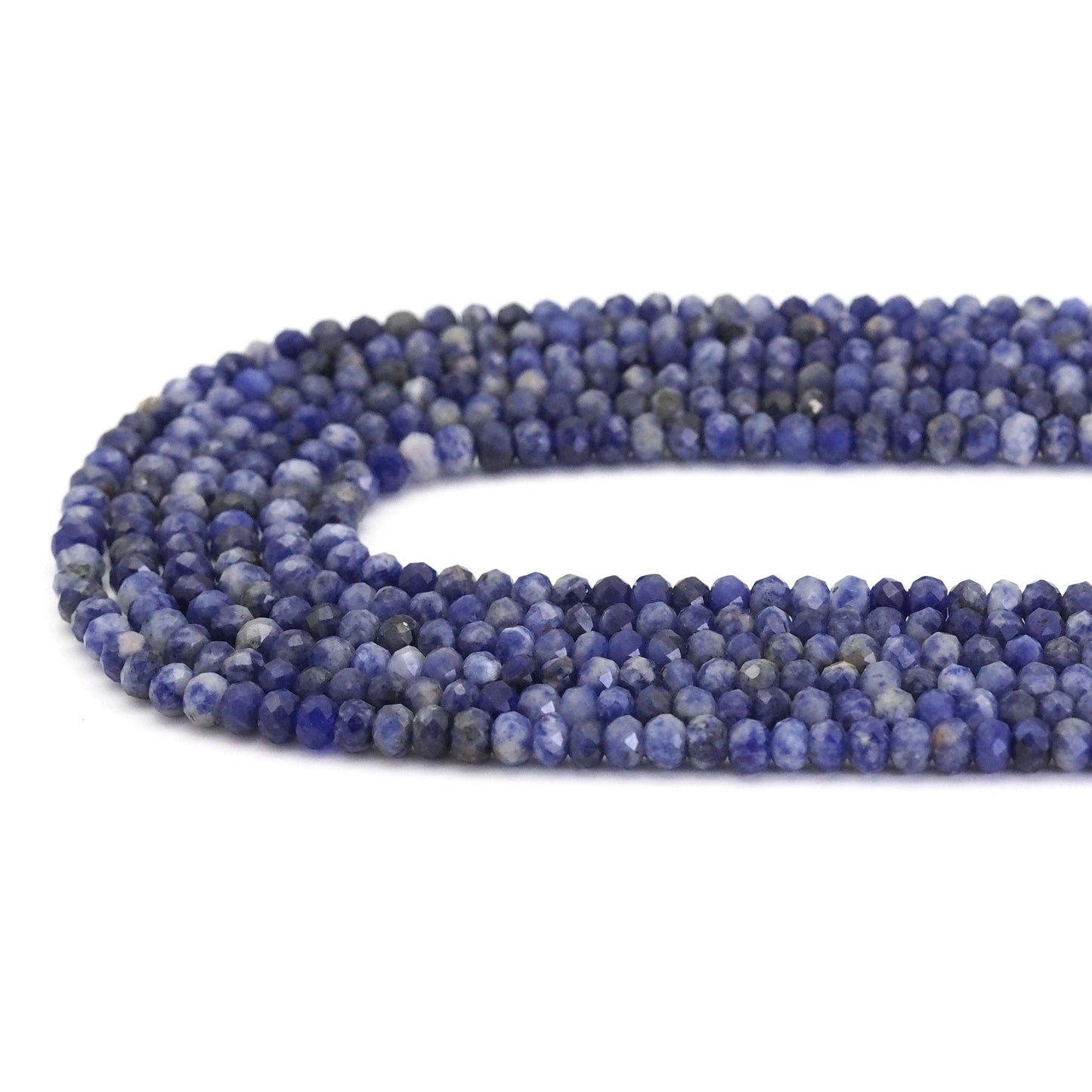 4x6mm Sodalite Faceted Rondelle Beads, Sku#U1659