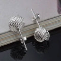 925 Silver Love Nut Stud Earrings