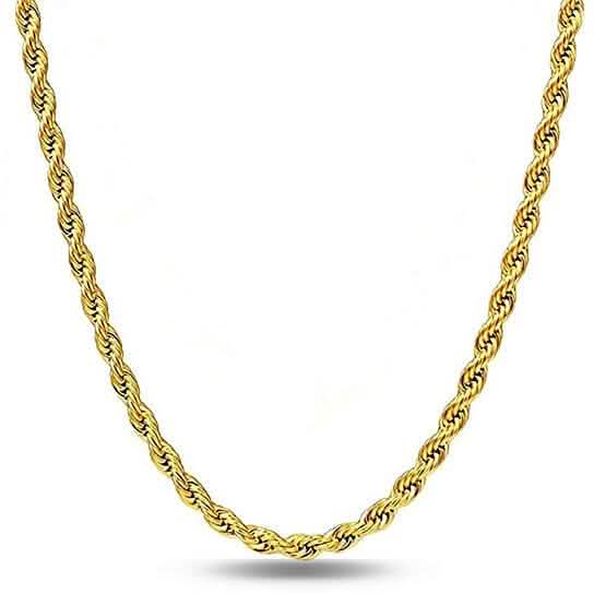 .925 スターリングシルバー 1.5MM ダイヤモンドカット ロープチェーン ネックレス