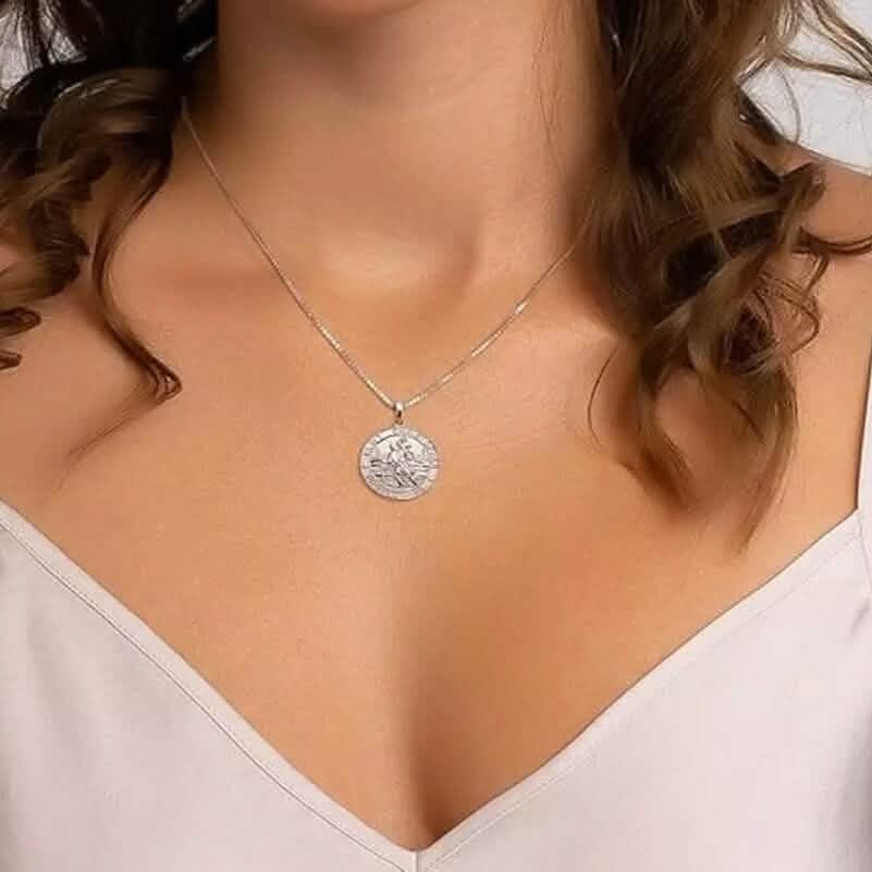 Collier pendentif religieux Saint Christophe en argent sterling 925 de 20 MM