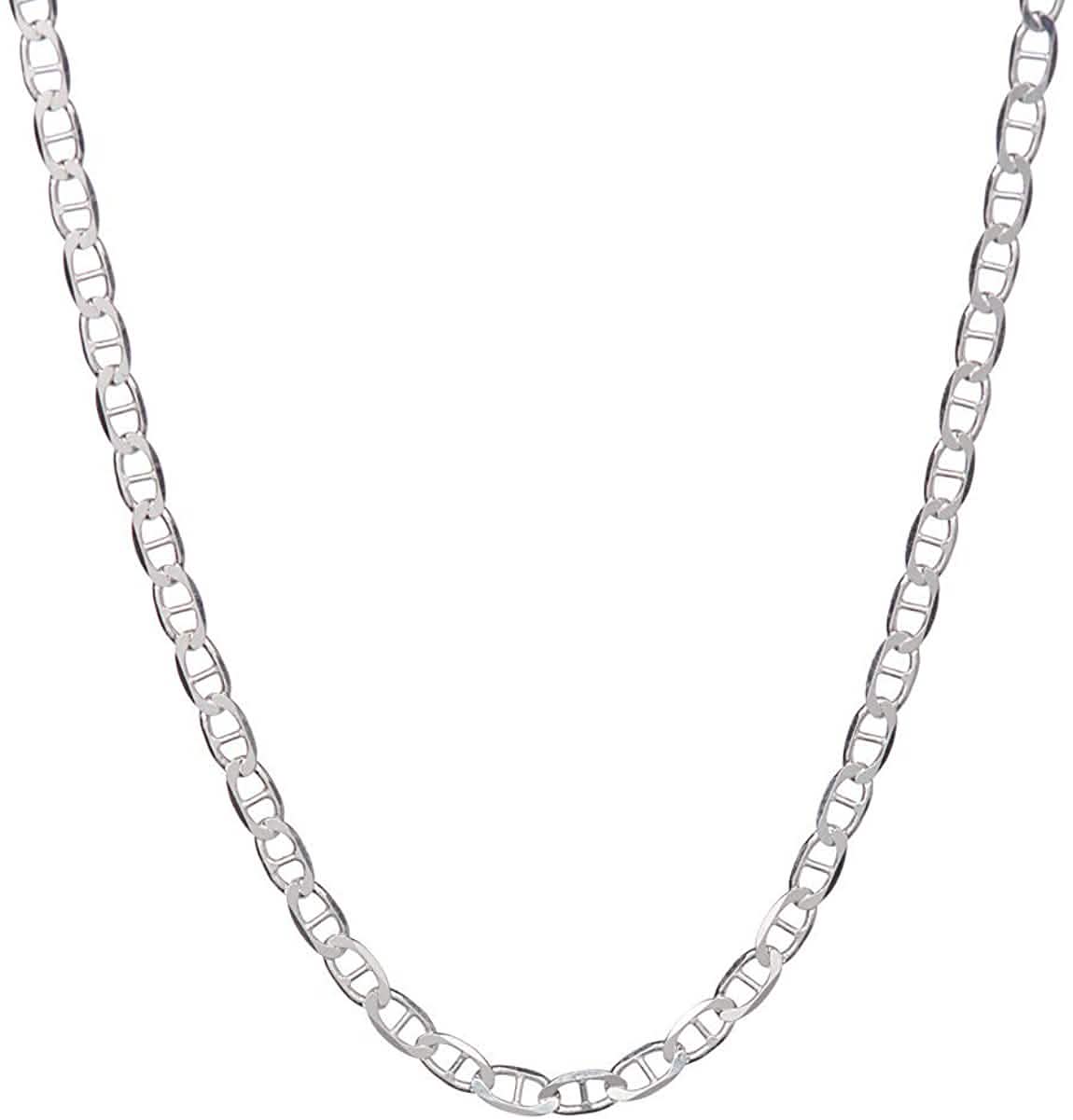 Collier en argent sterling 925 à maillons Marina de 2 mm