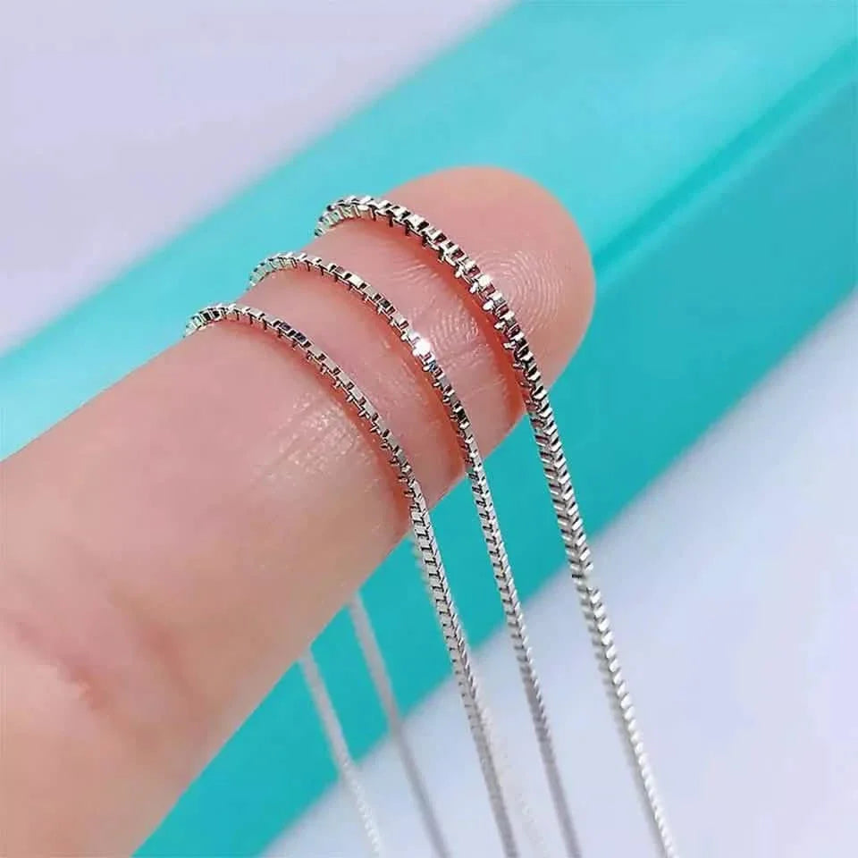 925 Sterling Silver Box Chain Necklace