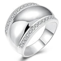925 Sterling Silver Invisible Setting CZ AAAA Crystal Wedding Ring