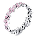 925 Sterling Silver Women Ring Romantic Plum Ring