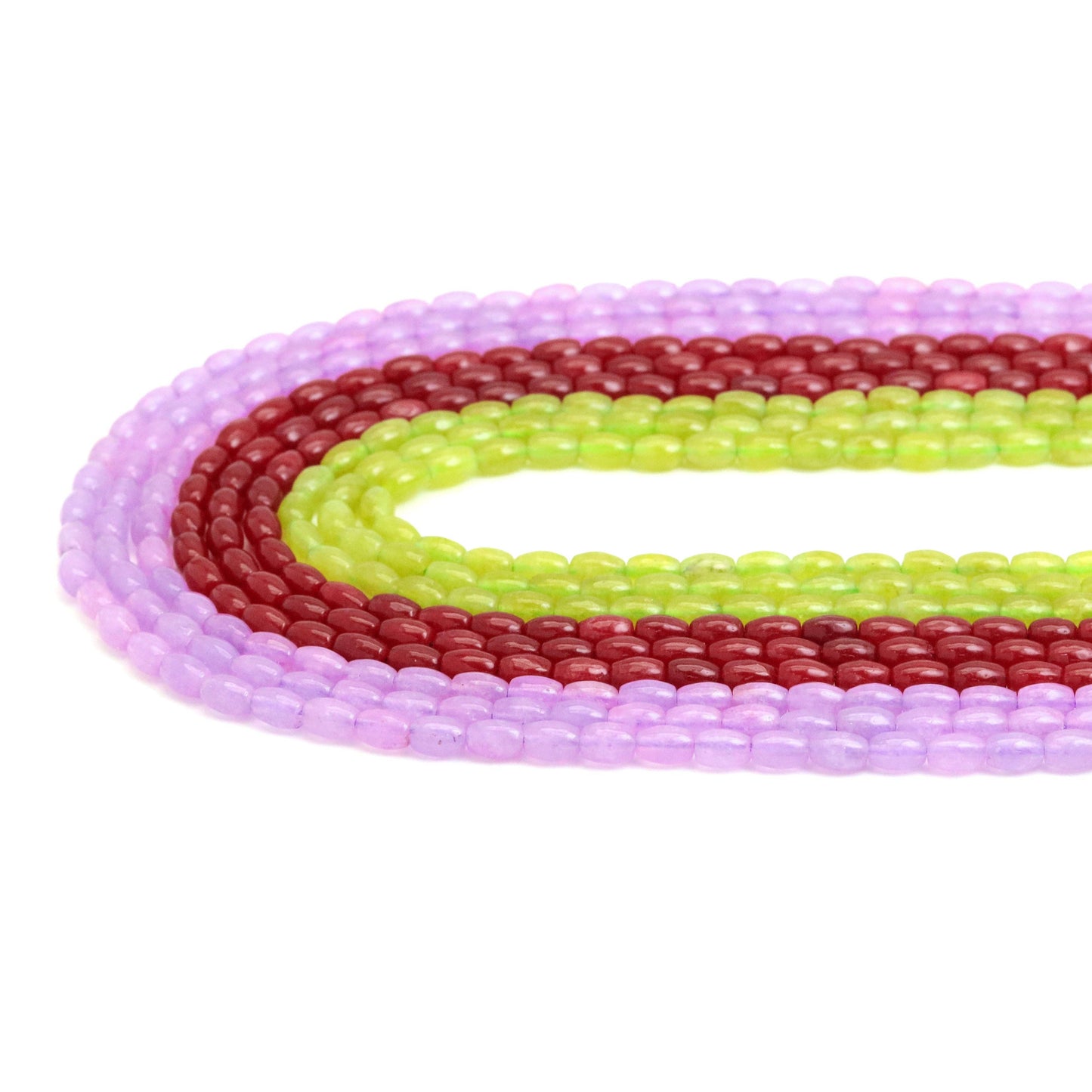 Smooth Rice Shape Jade Beads, Sku#U1807