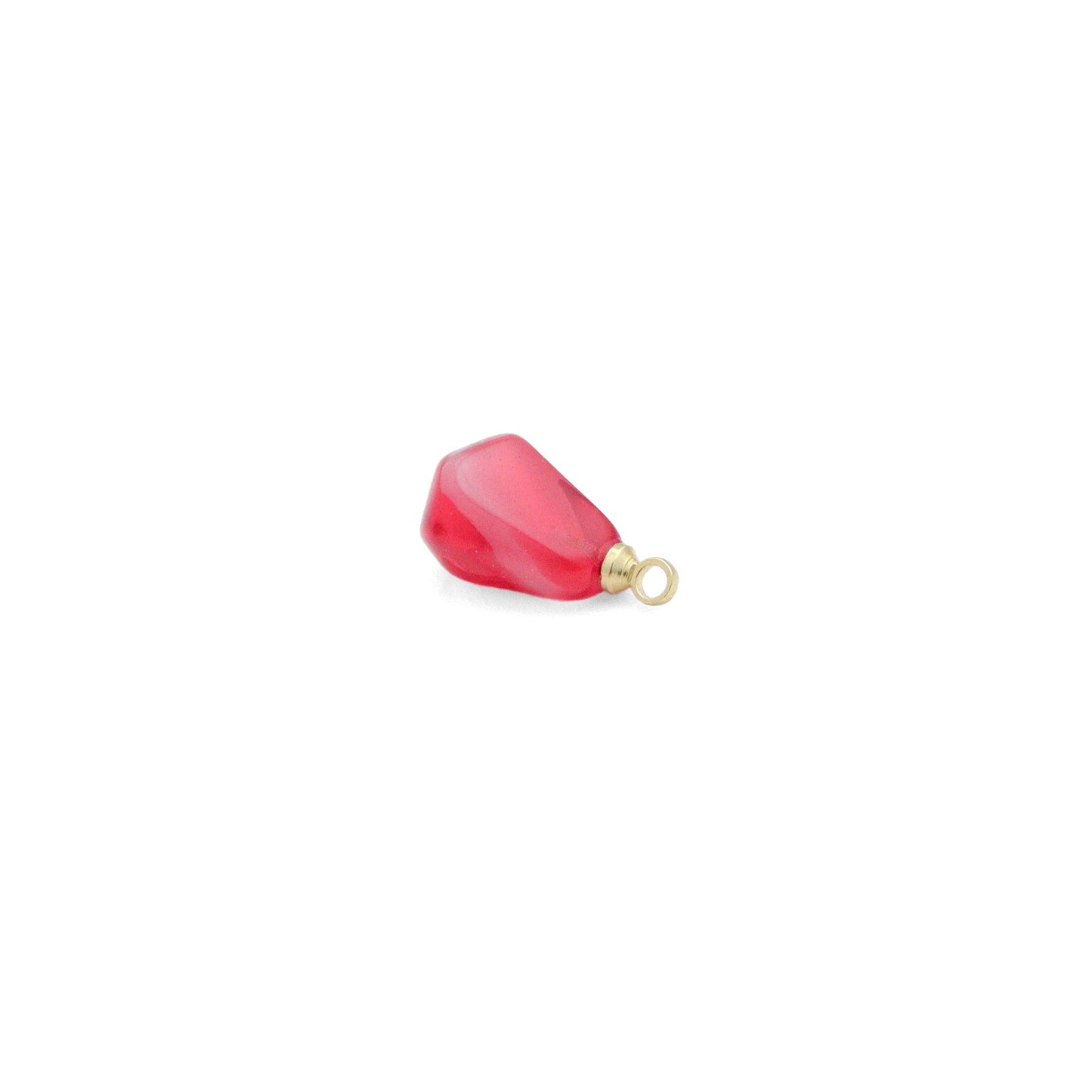 Gold Red Pomegranate Seed Charm Pendant,Sku#LK1250