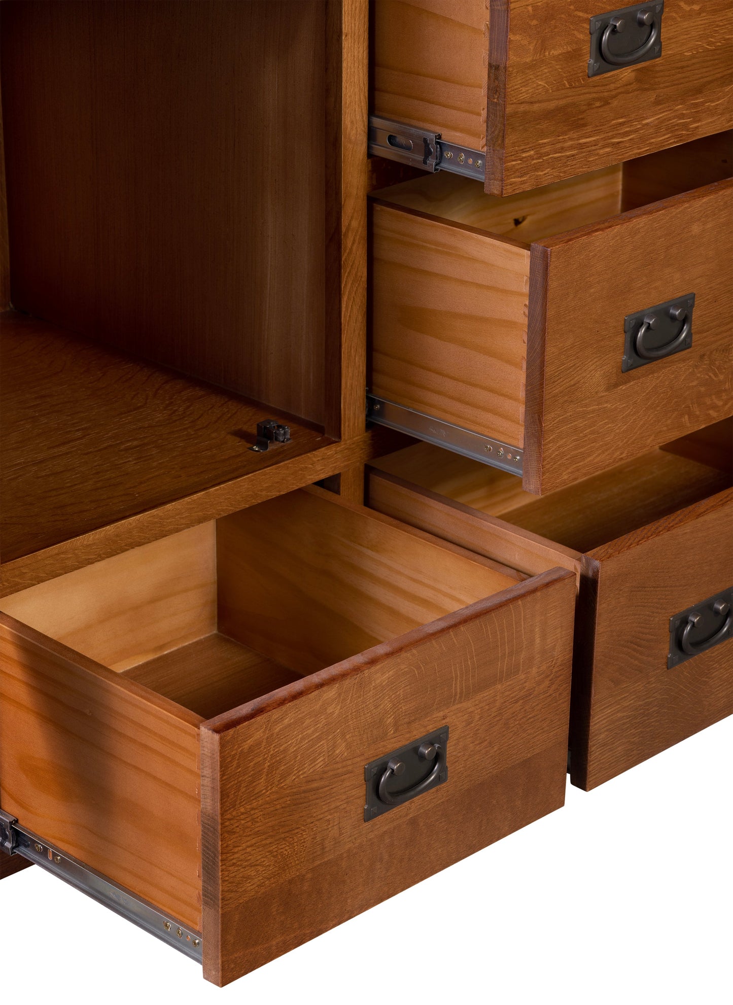 Mission Style Solid Oak Chest of Drawers - Michael's Cherry (MC-A)