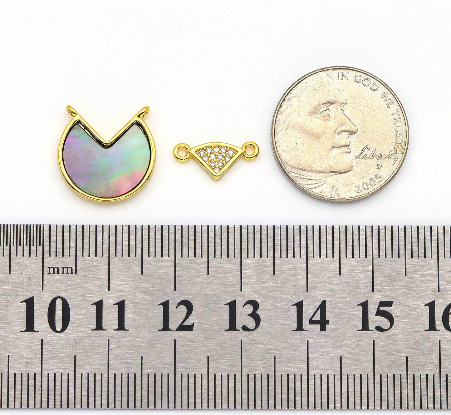 Gold MOP Abalone Charm, Sku#LY06