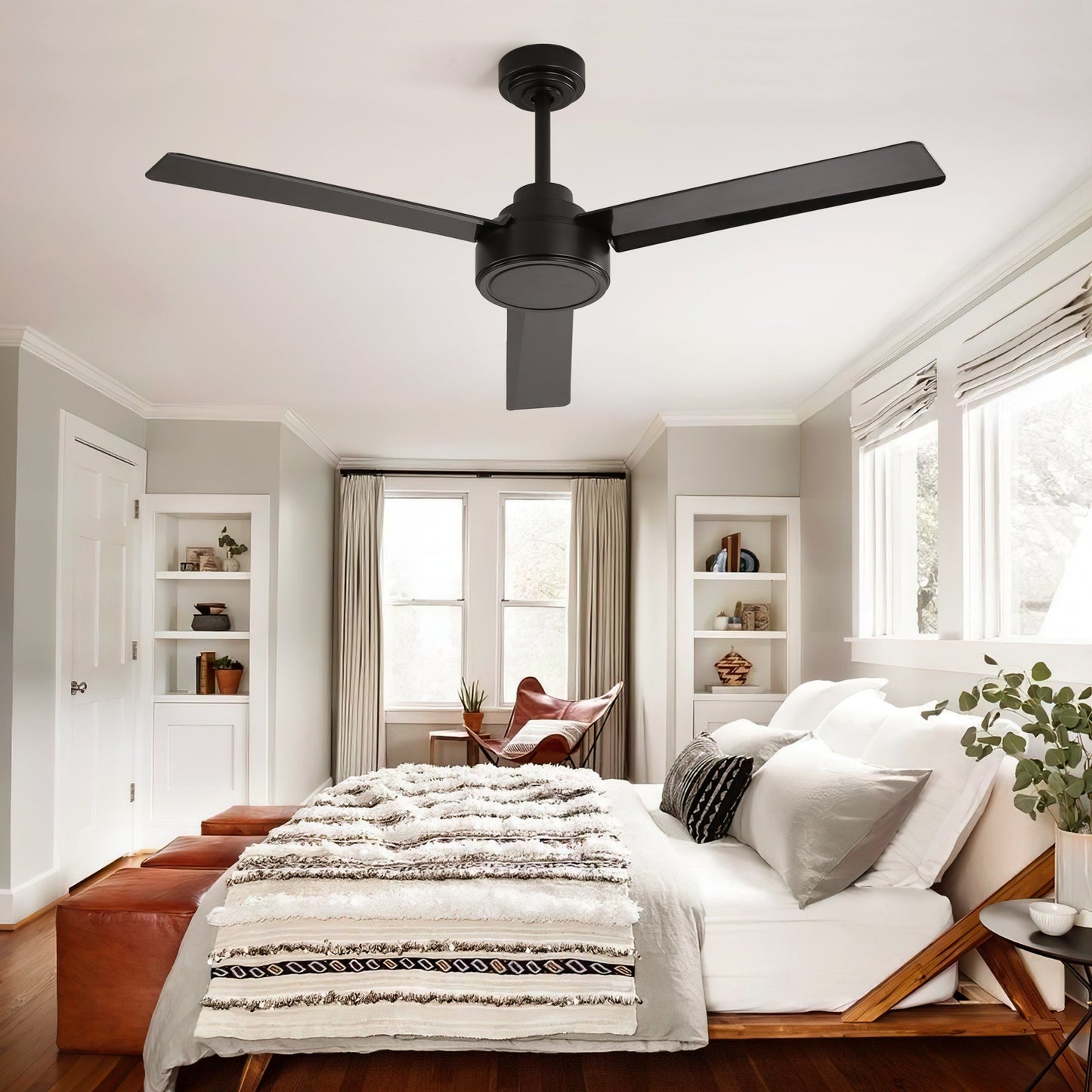 52" Outdoor Ceiling Fan Without Light - 3 ABS Blades