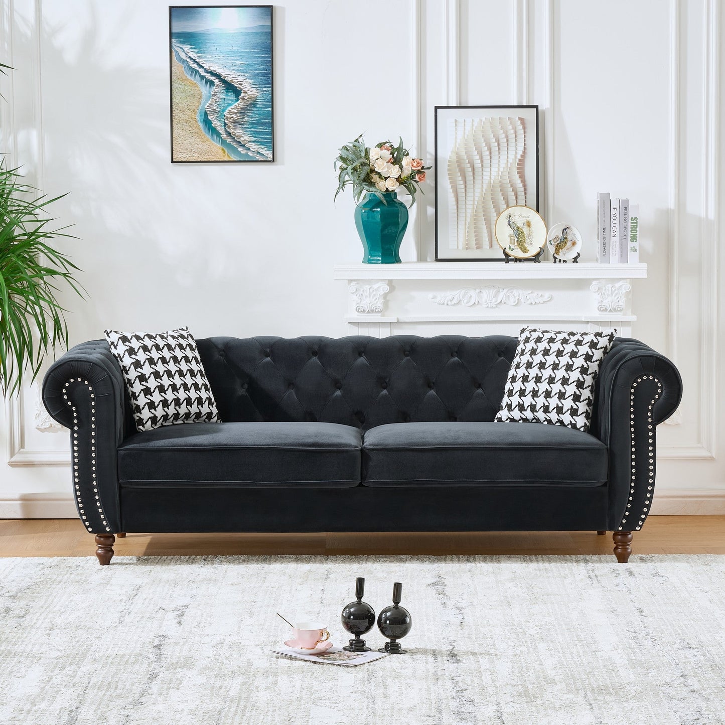 Chesterfield Velvet Upholstered Sofa