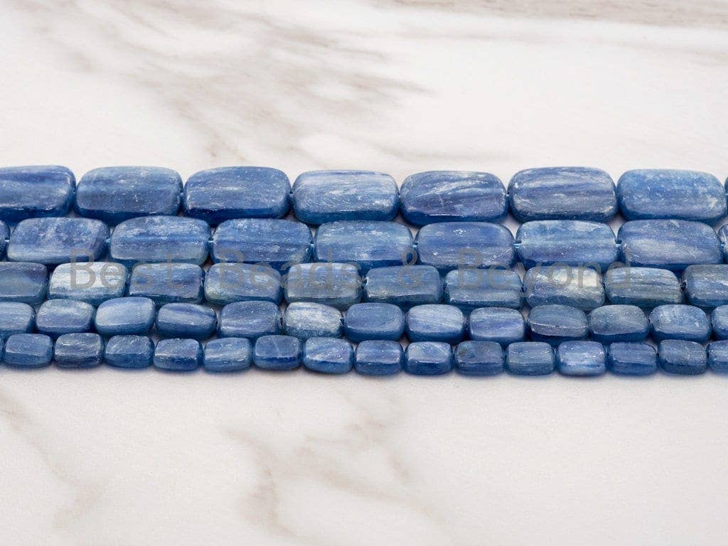 High Quality Natural Kyanite Gemstone beads, Flat Rectangle Blue Gemstone Beads, 15.5" strand, SKU#U3