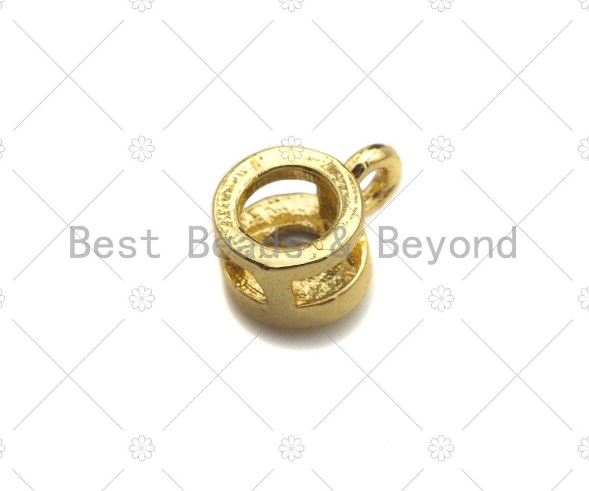 CZ Micro Pave Cute Round Shape Pendant, Sku#LK103