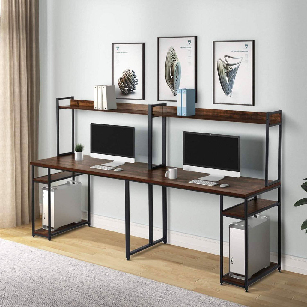 94.6 Inch Modern Two Person Computer Desk