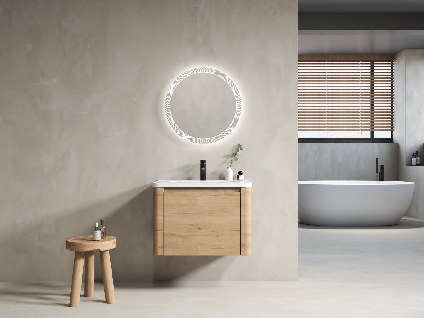 28'' Wall-Mounted Bathroom Vanity