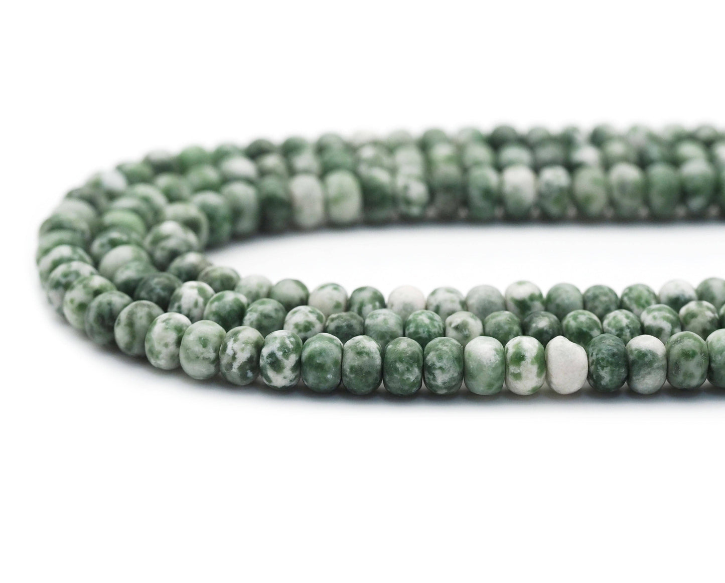 Genuine Blue Dot Stone Rondelle Smooth Beads, 4x6mm, Sku#U1409