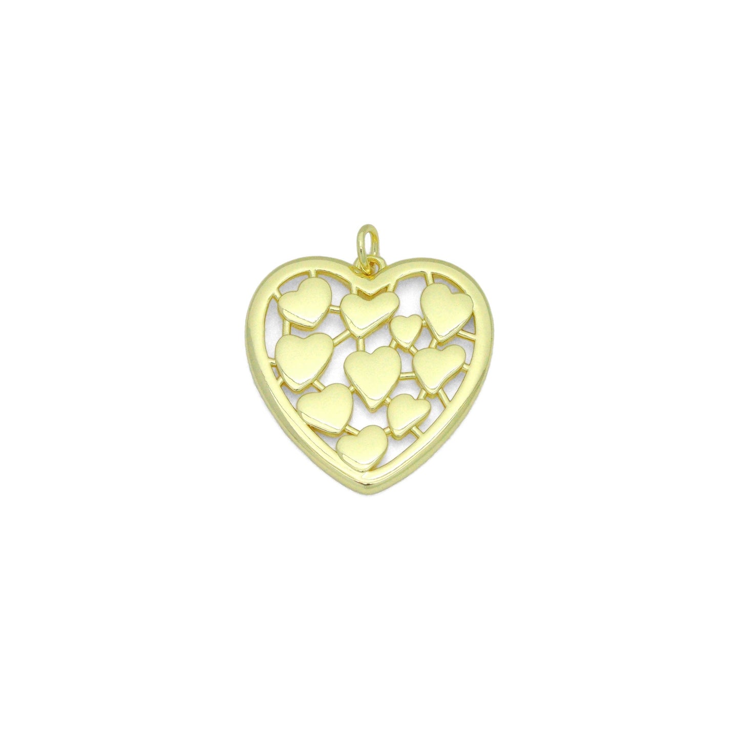 Multi Hearts Charm Pendant, Sku#LK1146