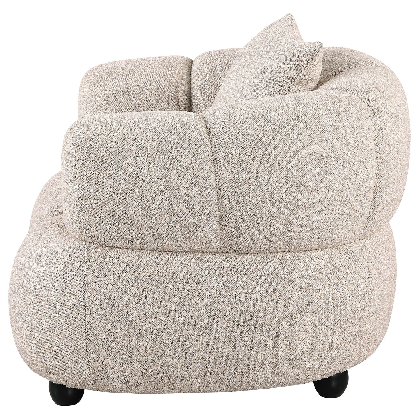 Whitney Contemporary Channel Tufted Woven Fabric Upholstered Accent Chair