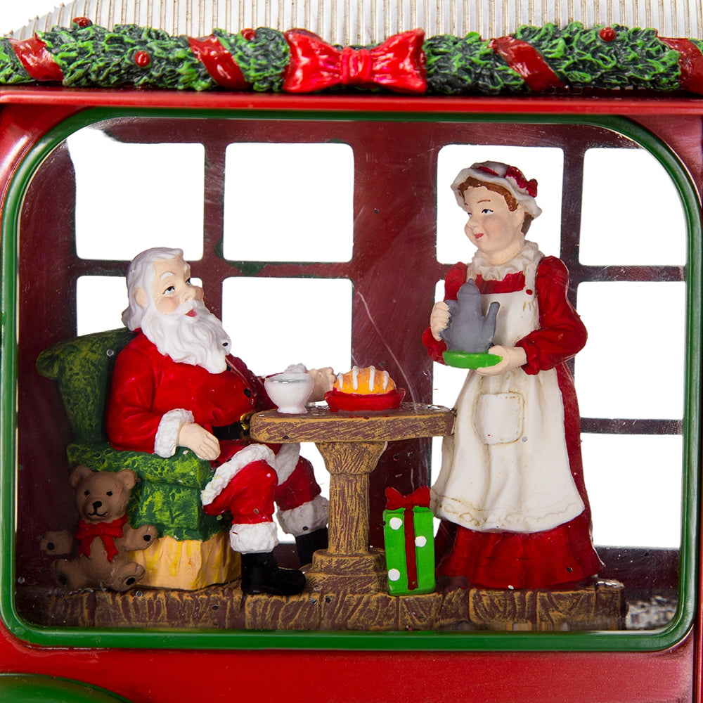 Christmas Plastic/Rsin Camper with Mr & Mrs Santa