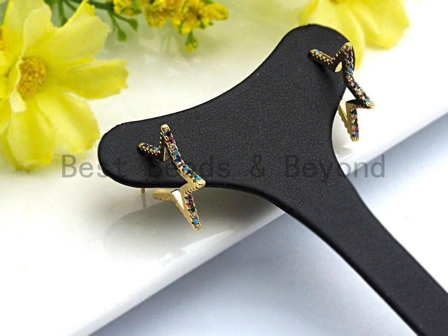 Colorful CZ Star Shape Cuff Earring, Sku#J94