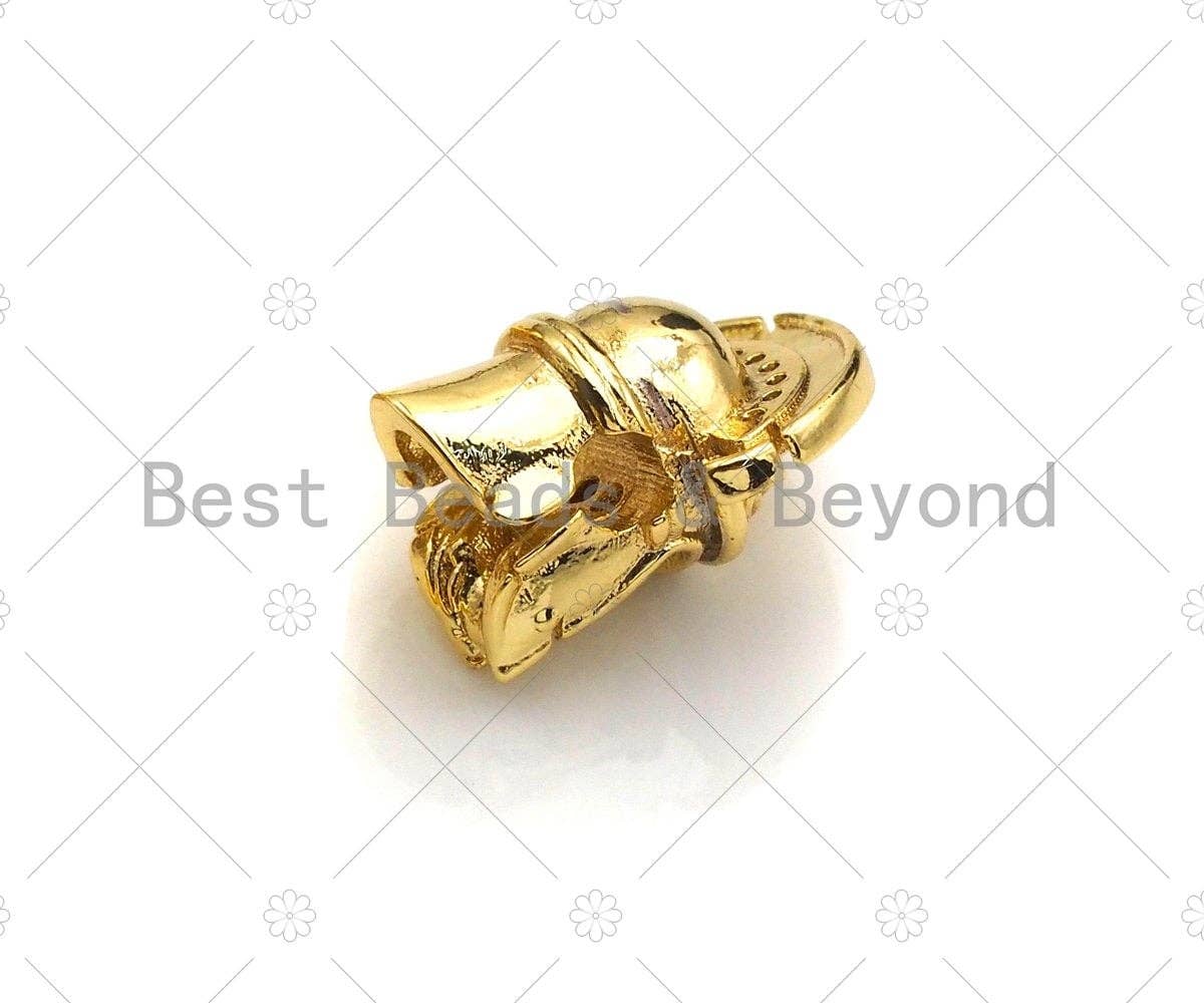 CZ Micro Pave Indian Head Spacer Beads, Cubic Zirconia American Inidan Head Beads, 10x13x14mm,sku#LK92