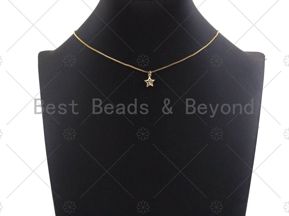 Dainty CZ Micro Pave Star Sun Cross Heart Shape Charm/Pendant, Diamond Gold Plated Charm, Gold Pendant, Gold plated charm, Sku#JL13