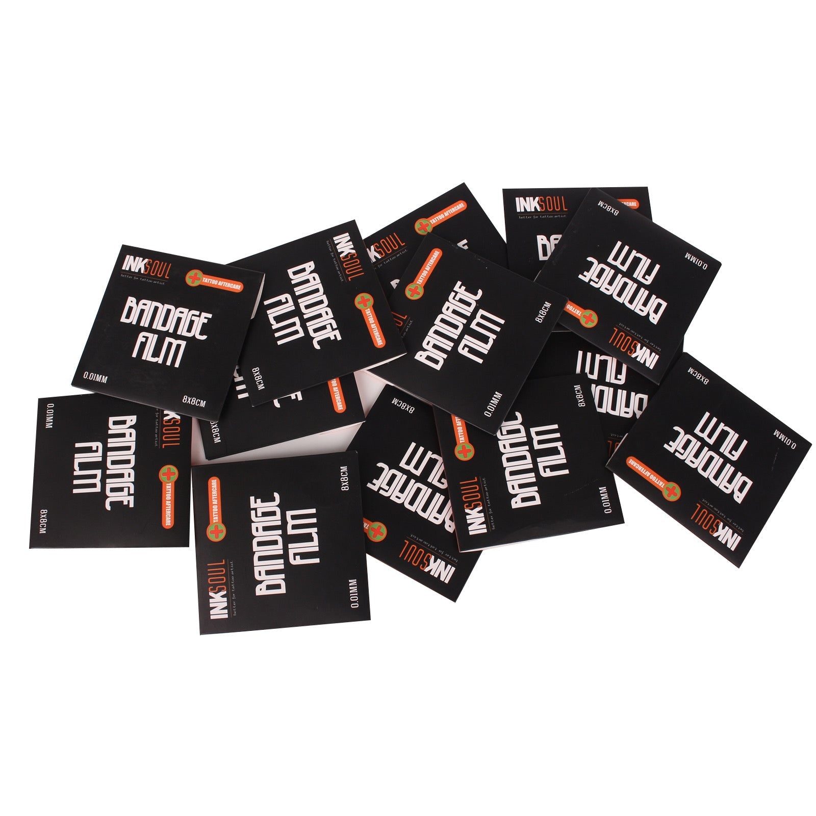 INKSOUL® Pansement film ultra-mince 0,01mm pour soin de tatouage 7,9cm X 7,9cm 10 feuilles