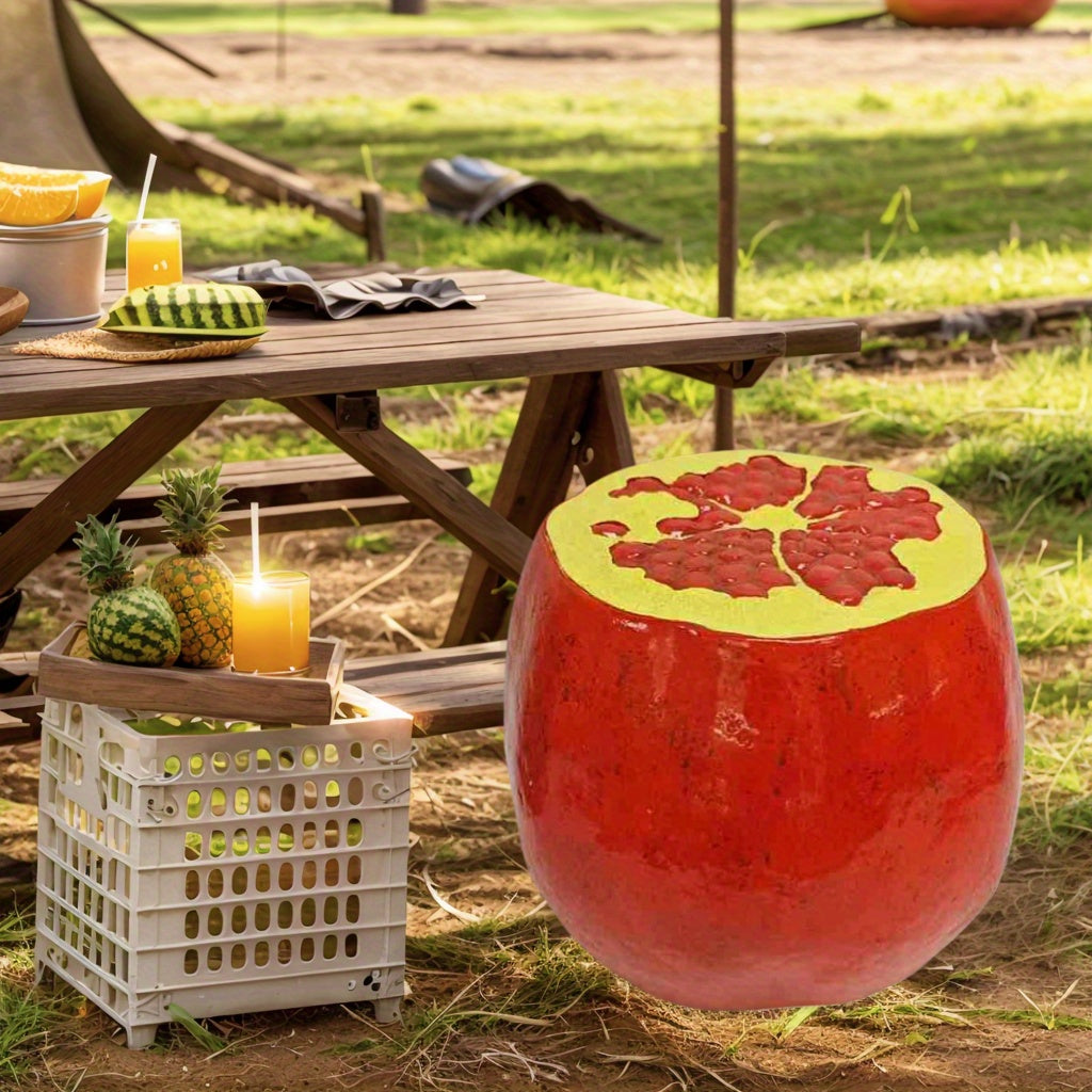 Pomegranate Fruit Stool - Oversized Resin Stool and Side Table