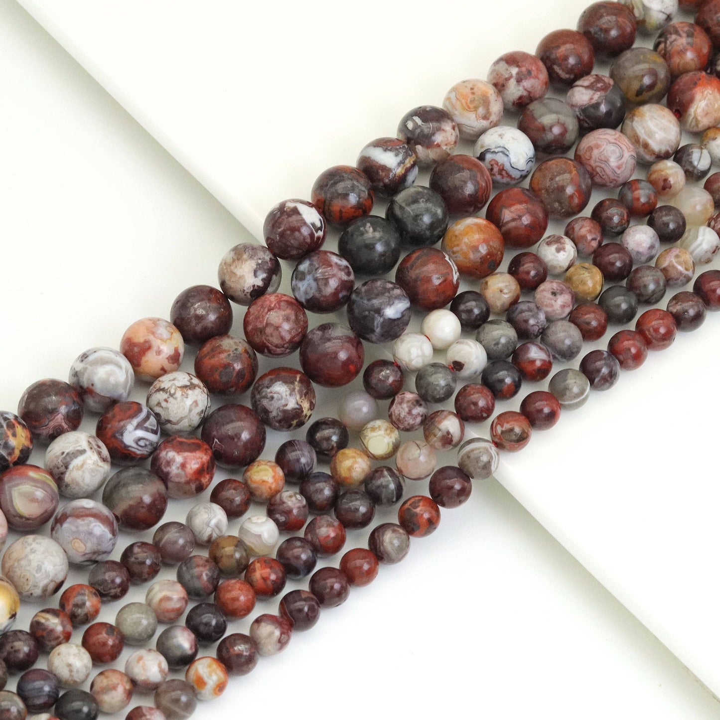 Genuine Mexican Crazy Agate Round Smooth Beads, Sku#U1944