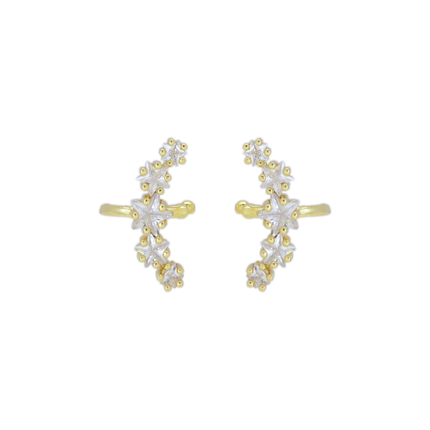 Crescent Moon Shape CZ ear cuff, Sku#LD557