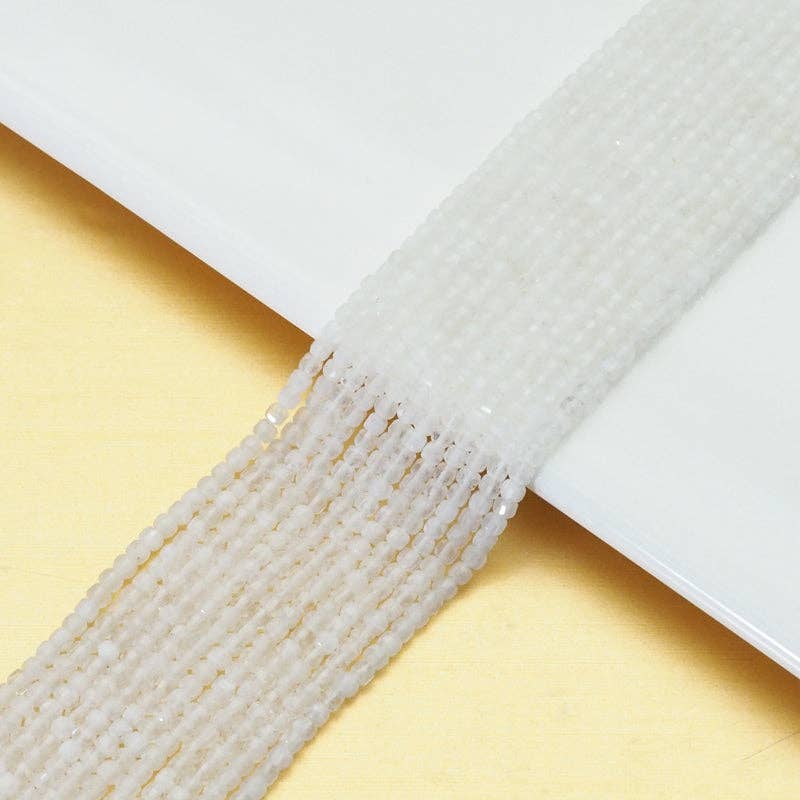 Genuine Blue Moonstone Faceted Cube Beads, 2.5mm, Sku#U1536