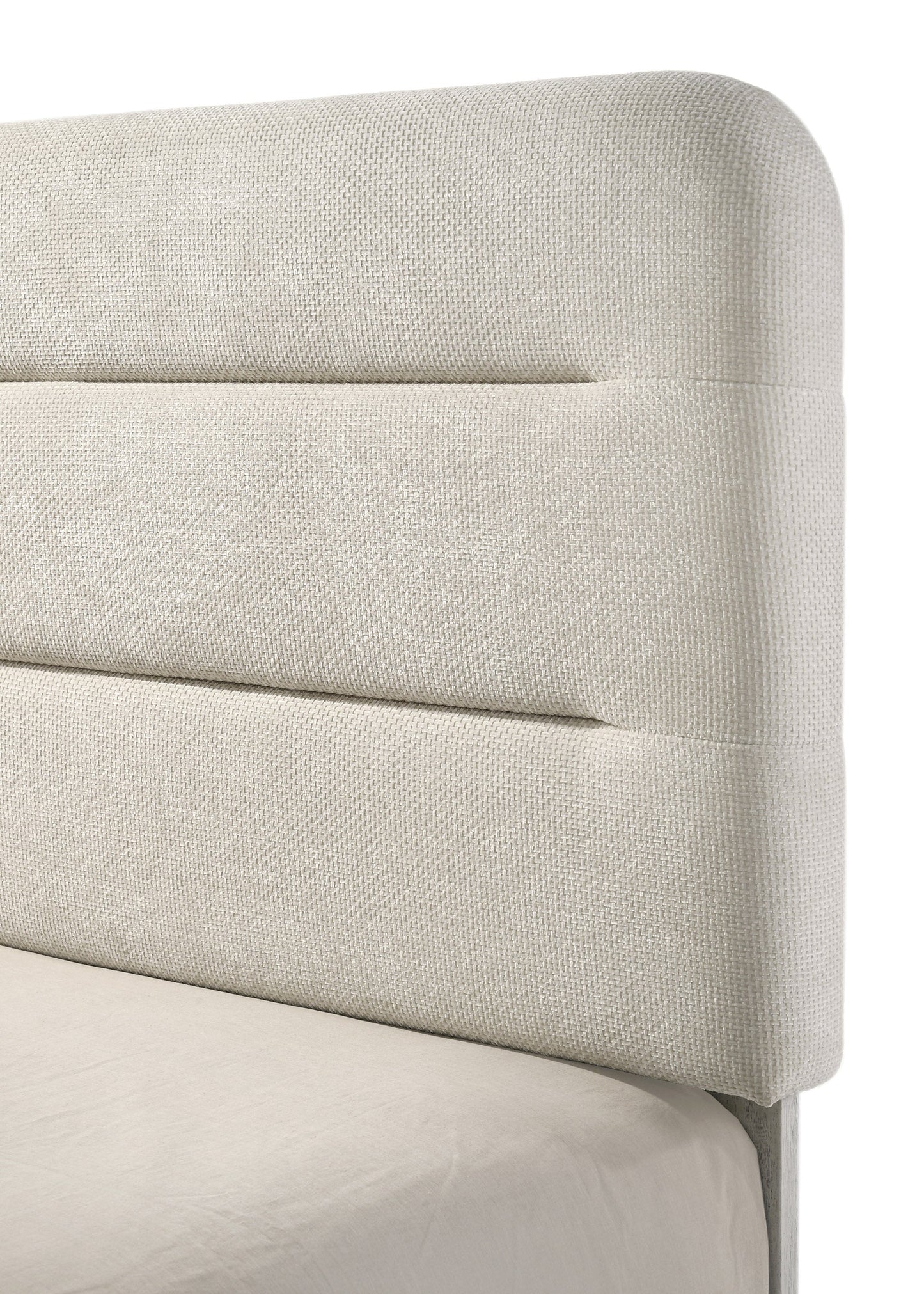 Plush Upholstered Design King Size Panel Bed