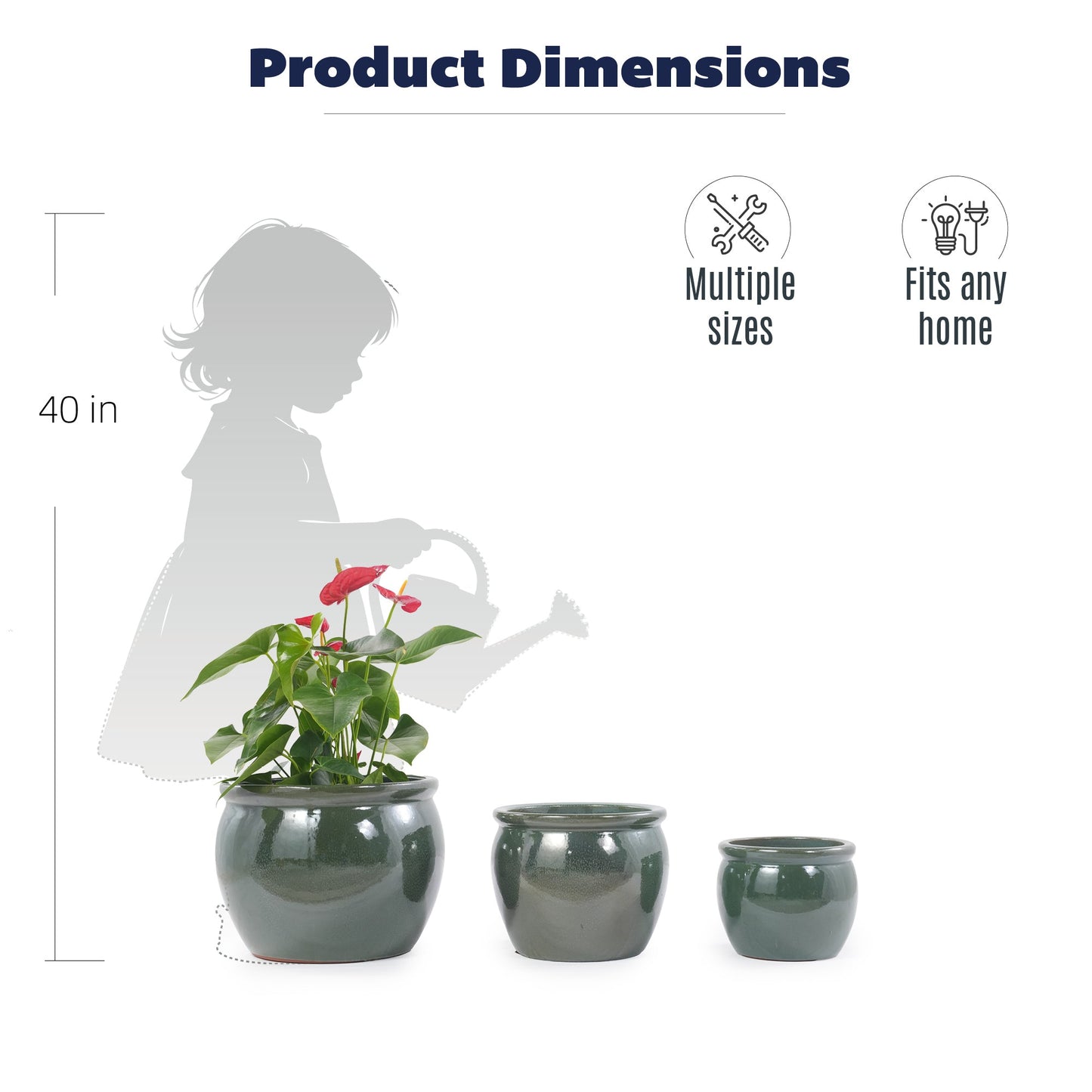 Handmade Dark Garden Pot