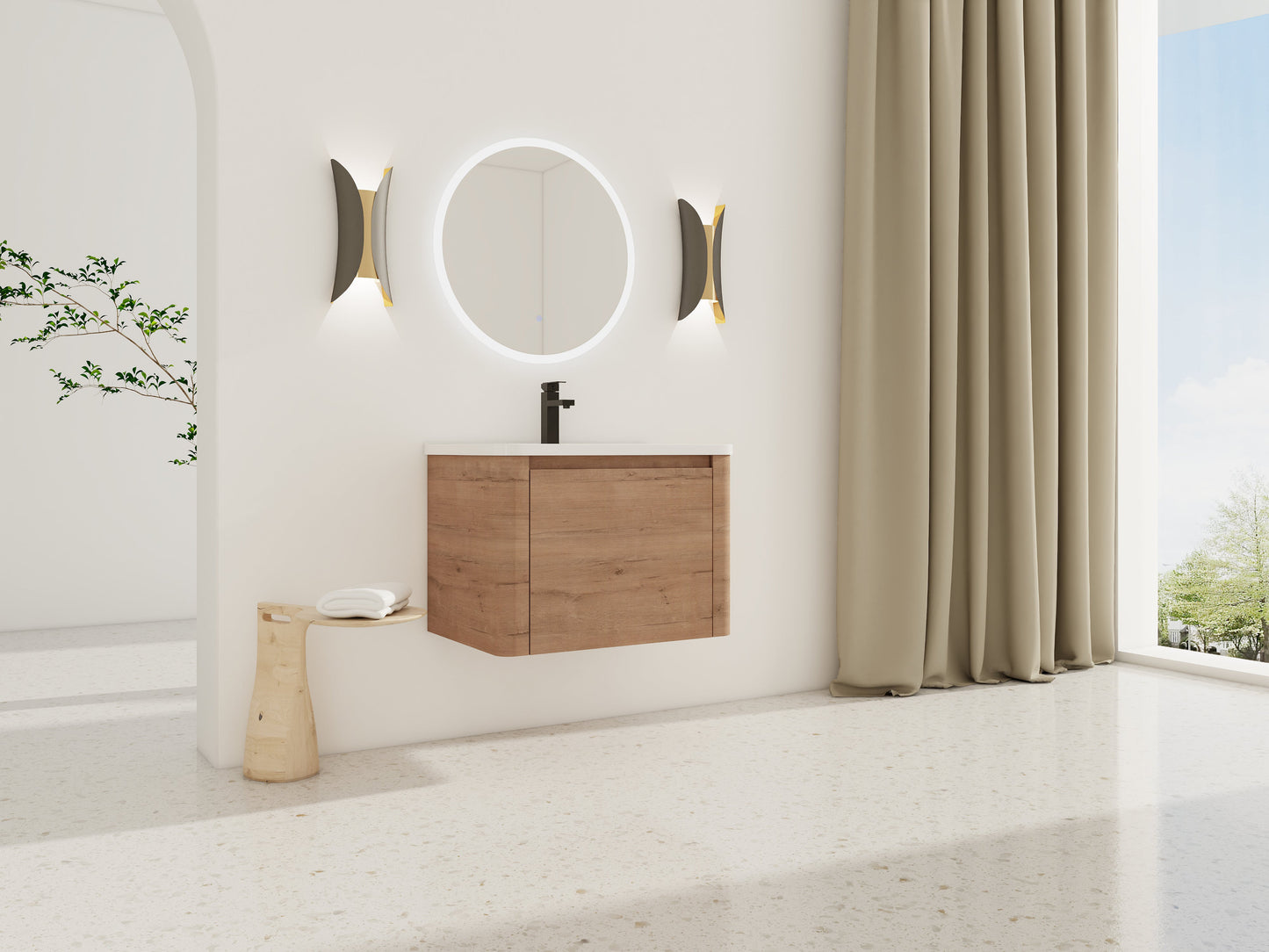 28'' Wall-Mounted Bathroom Vanity