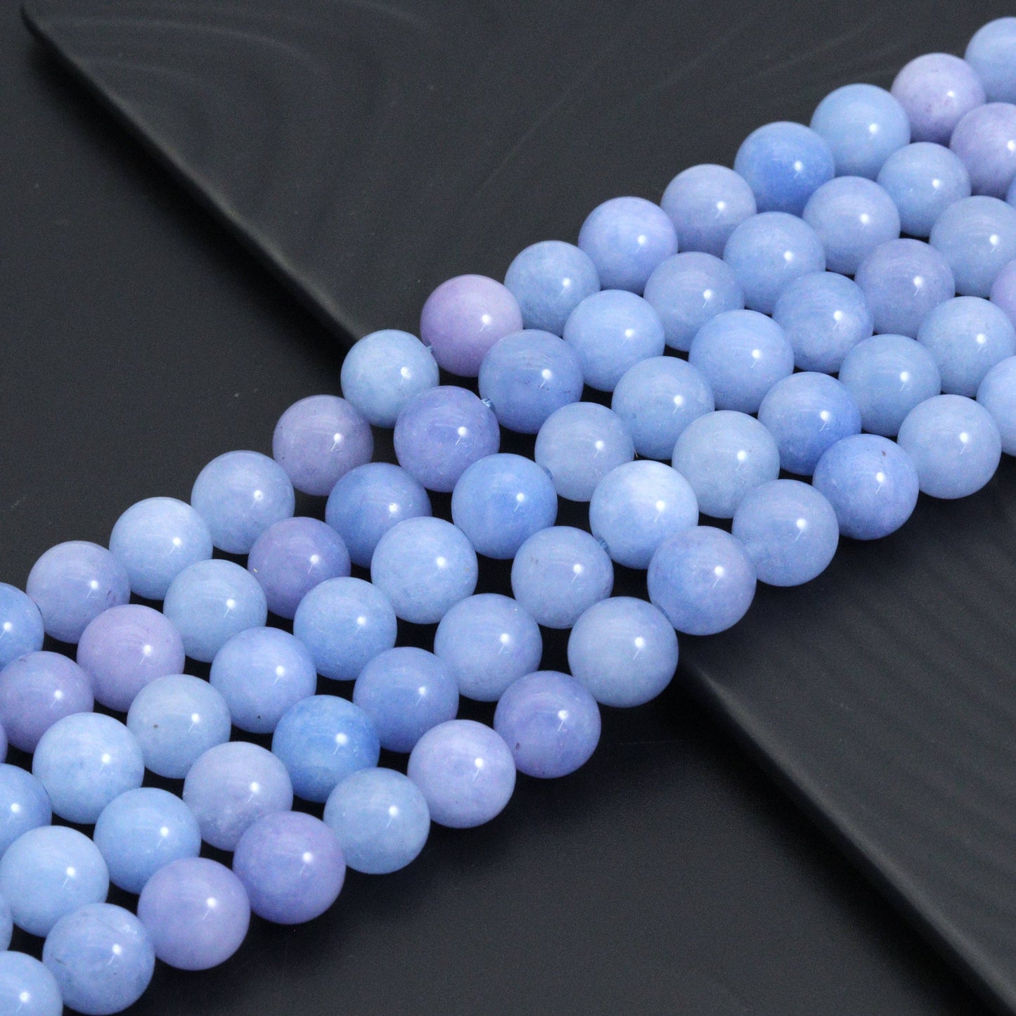 Aqua Blue Jade Round Smooth Beads, Sku#U2222c