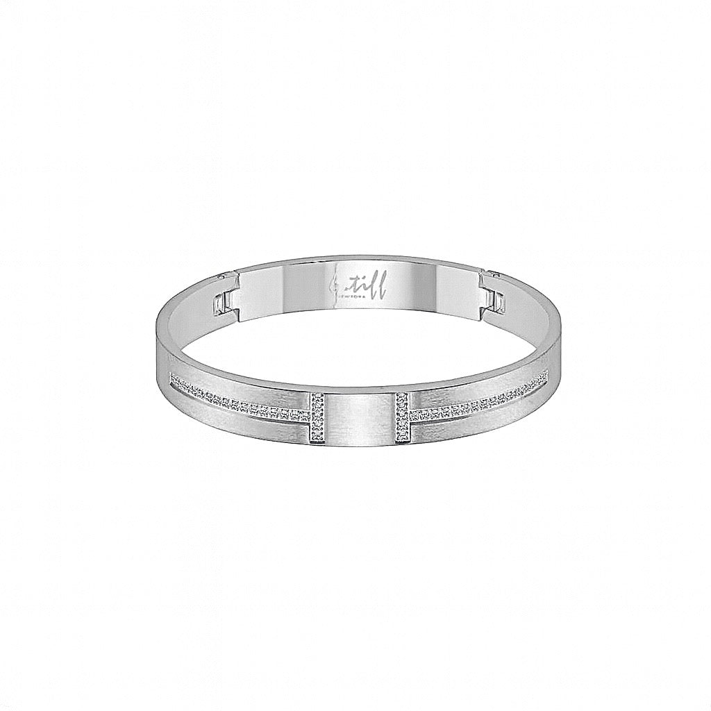 BG107W B.Tiff Pavé Harmony Bangle Bracelet