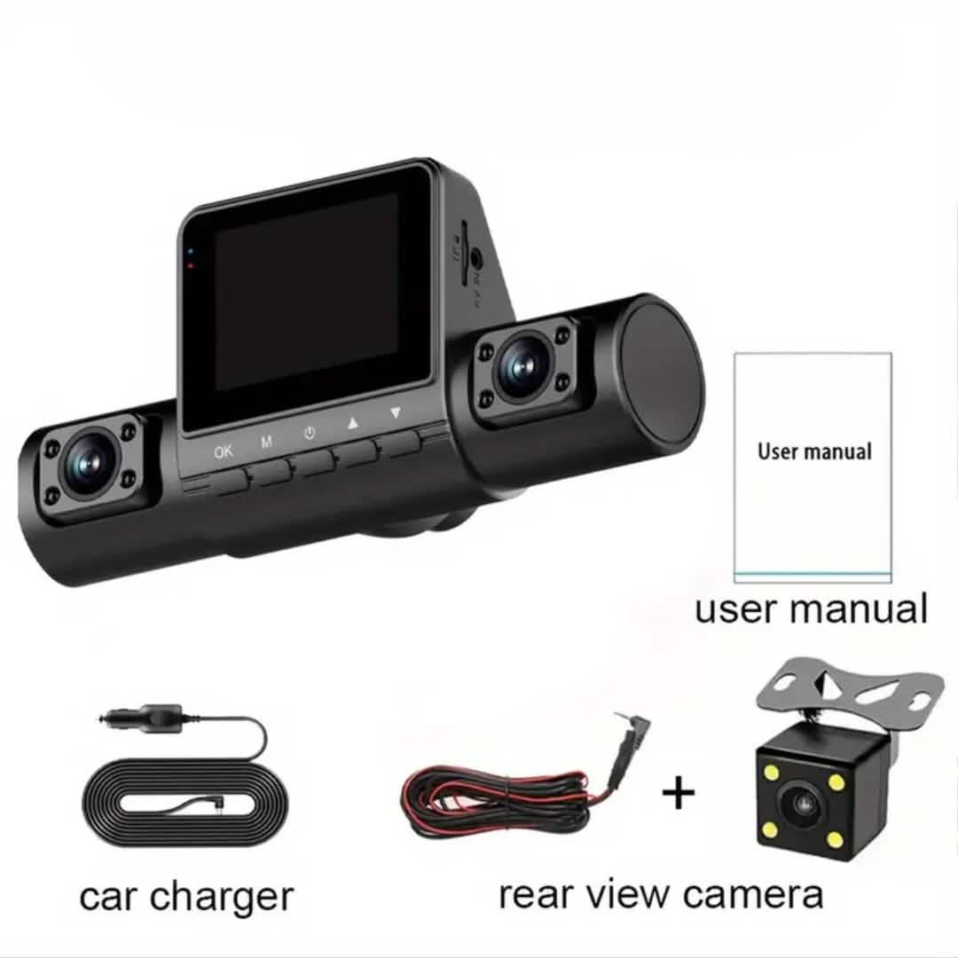 Enregistreur vidéo numérique de voiture 4 canaux – Avant 1080P, Latéral et Arrière 720P, Vision Nocturne