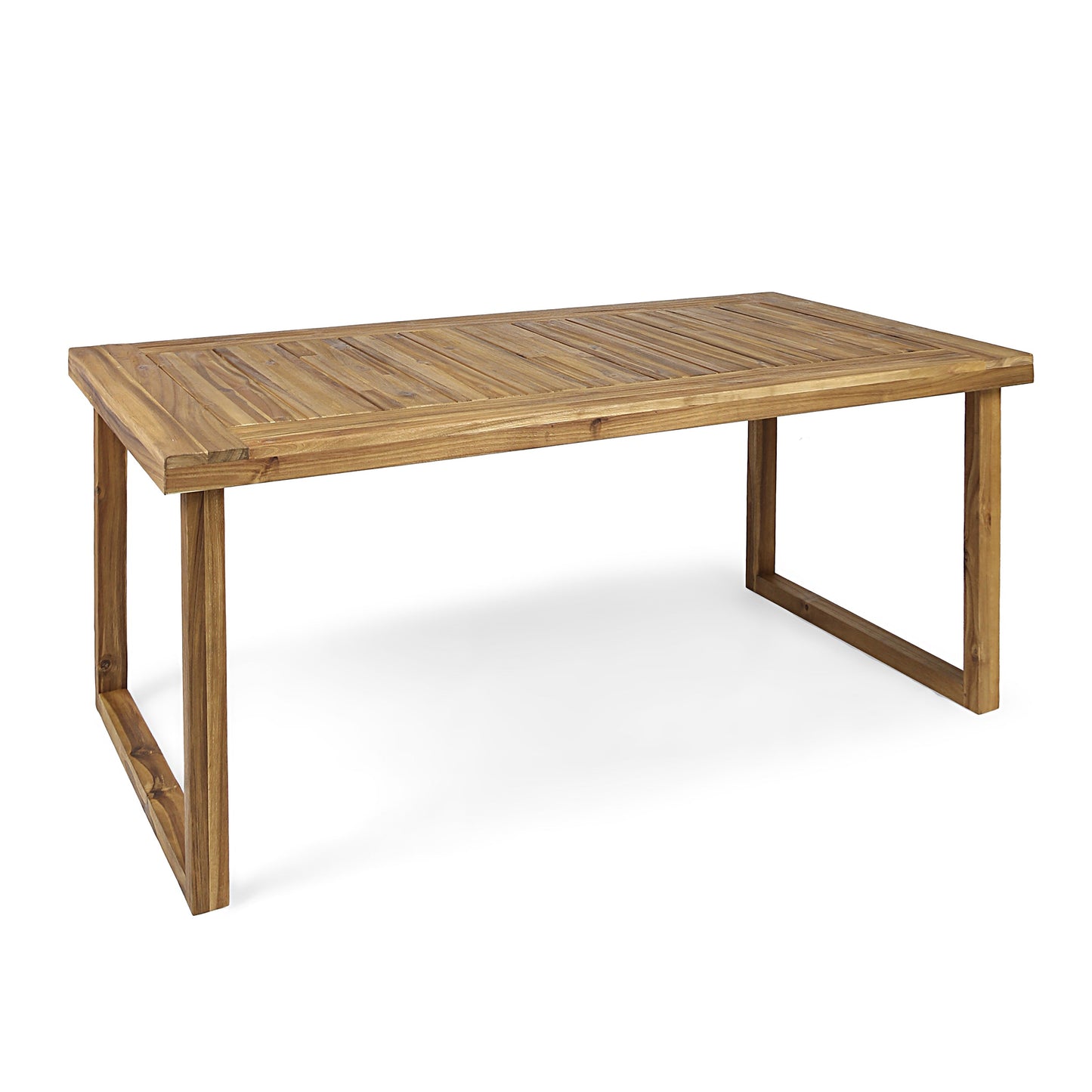 Outdoor 69" Acacia Wood Dining Table, Sandblast
