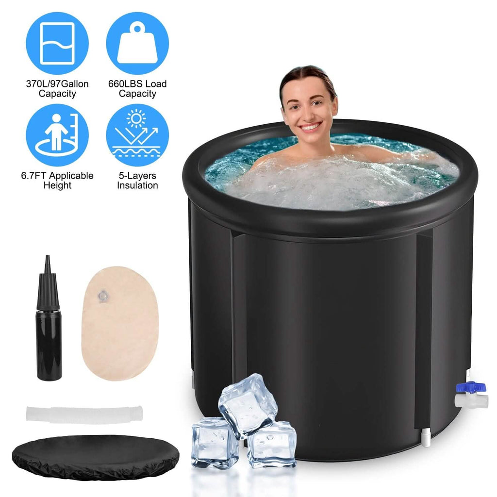 Baignoire de glace de 97 gallons avec couvercle