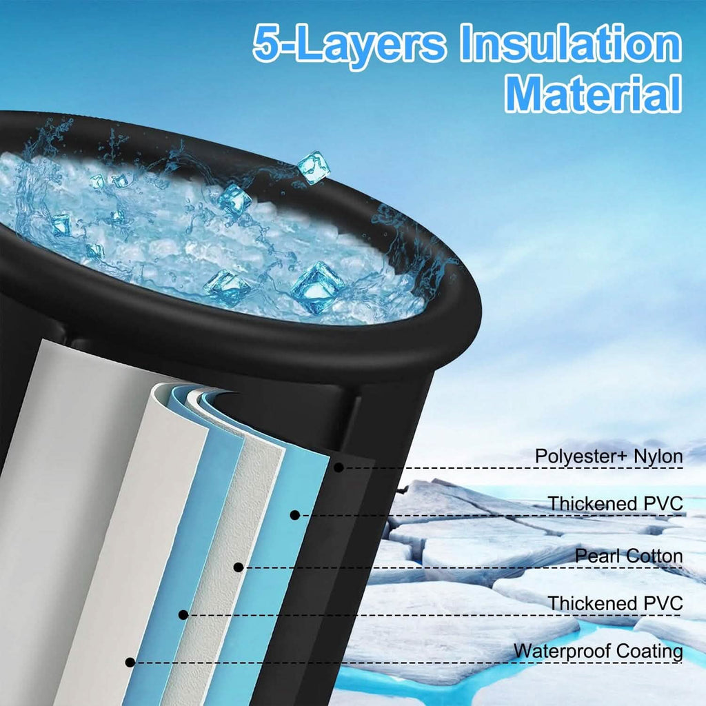 Baignoire de glace de 97 gallons avec couvercle