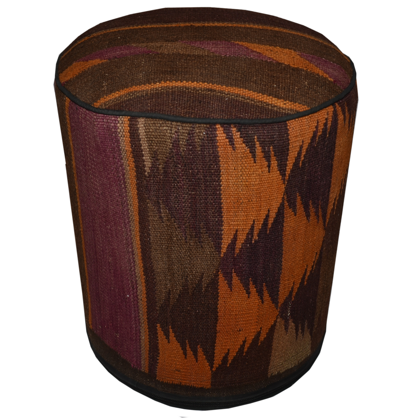 One of a Kind Kilim Rug Pouf Ottoman foot stool - #97