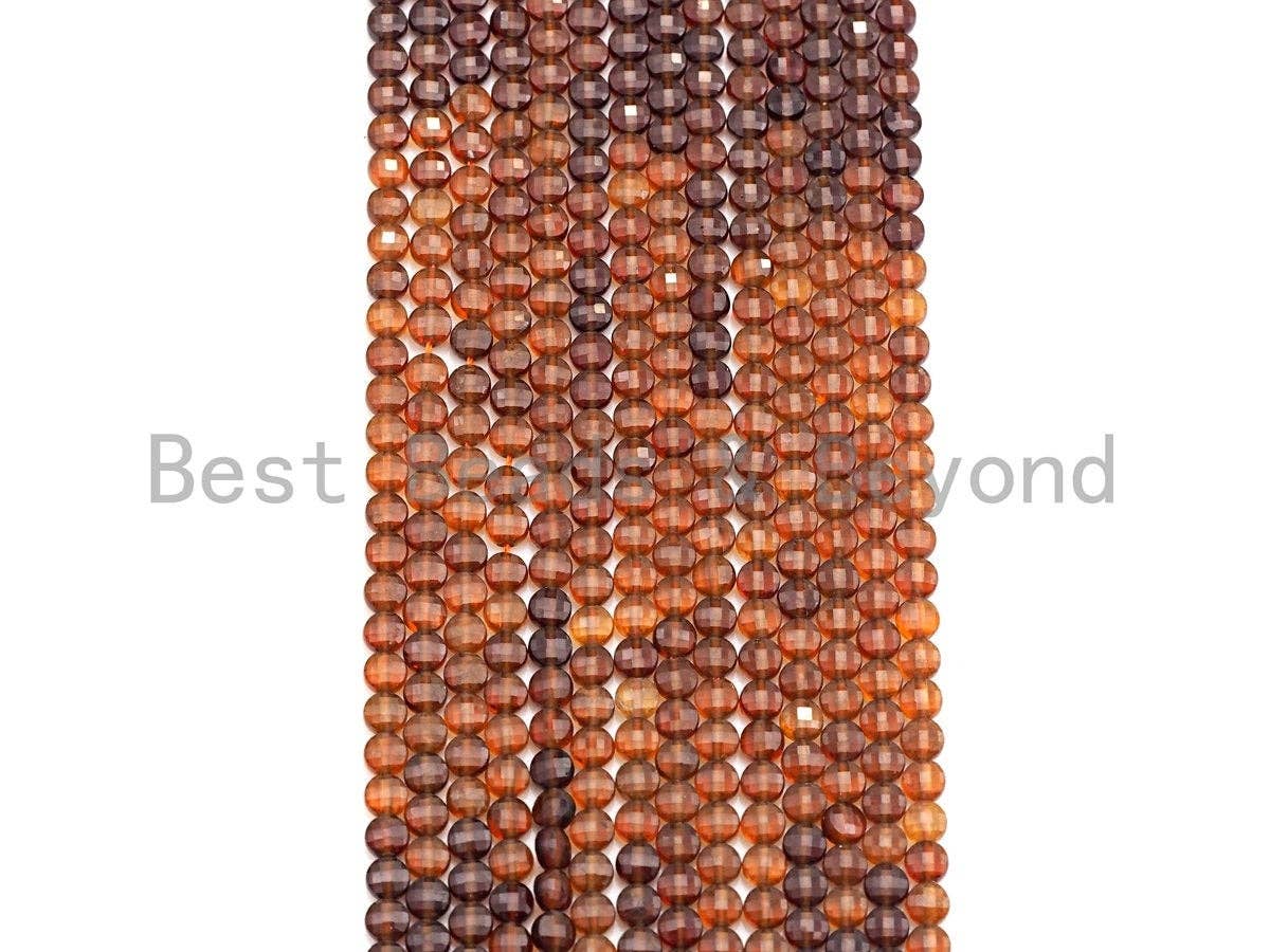 4mm High Quality Natural Golden Brown Garnet Beads,sku#U784