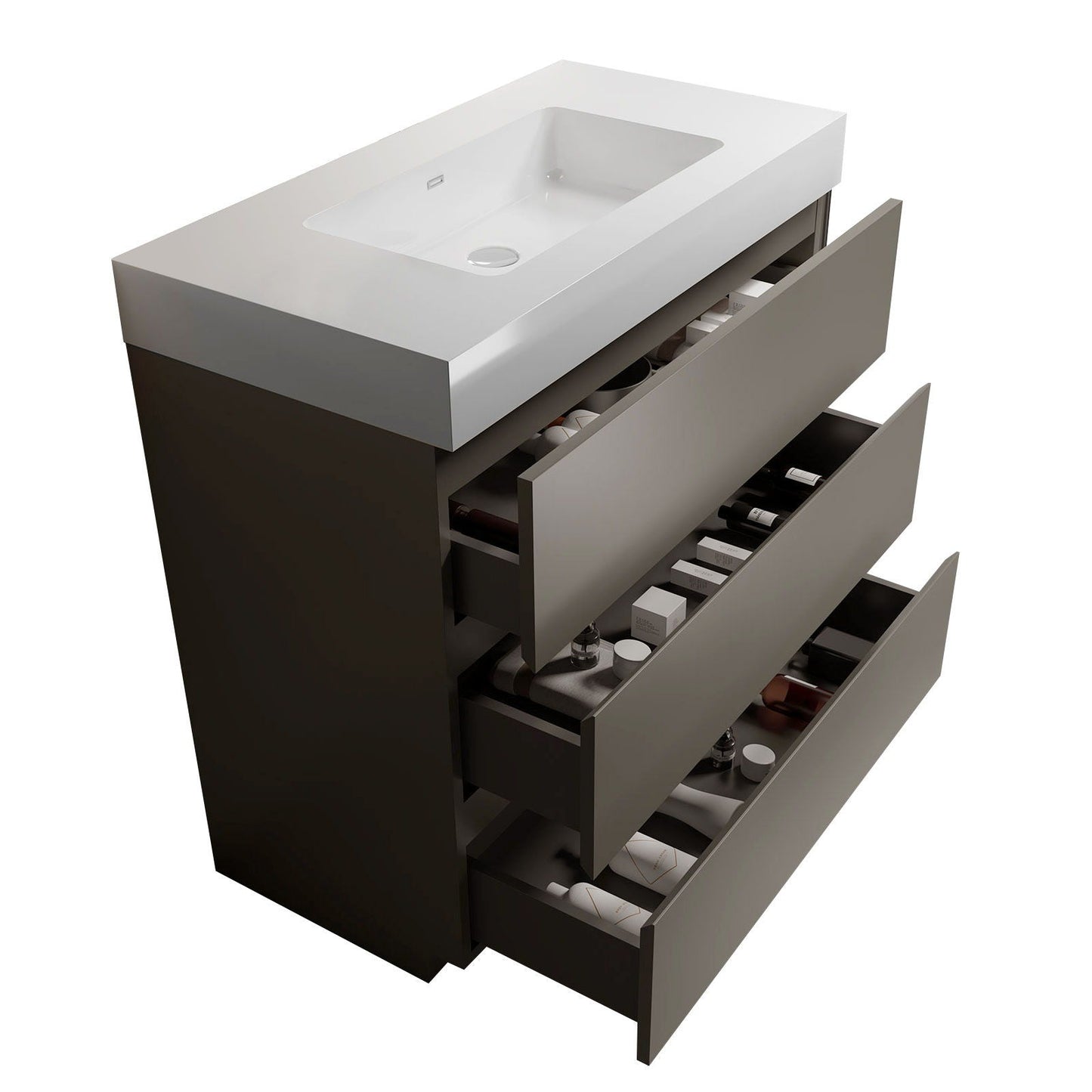 Alice - Bathroom Vanity With Sink, Large Storage Freestanding