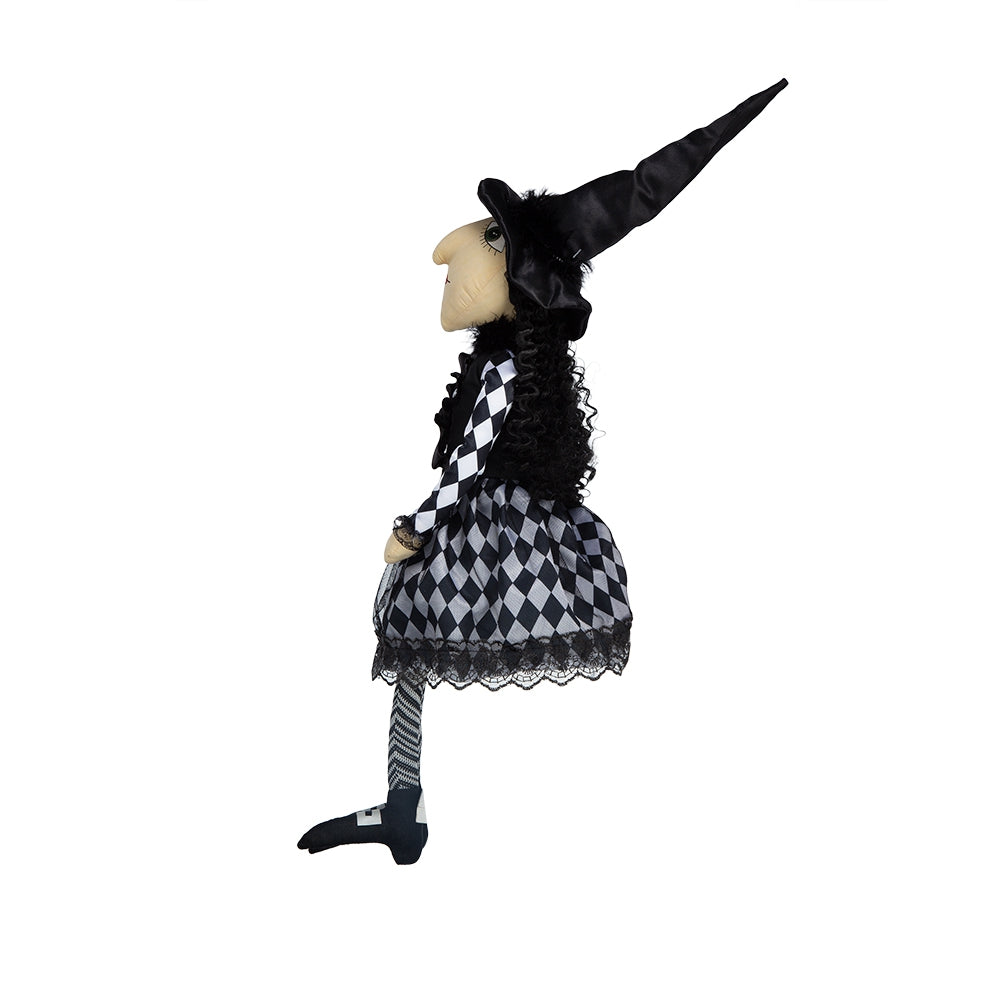 21"H Halloween Sitting Witch Decor