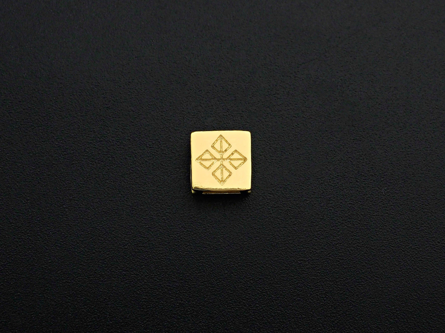 Gold Square Spacer Beads, Sku#Z1092