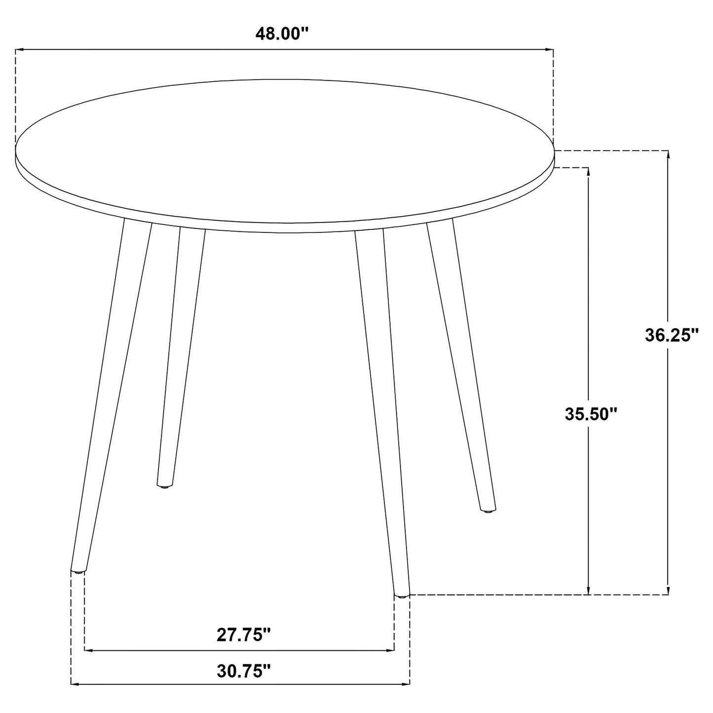 Andrews 48-inch Round Counter Height Dining Table Light Ash