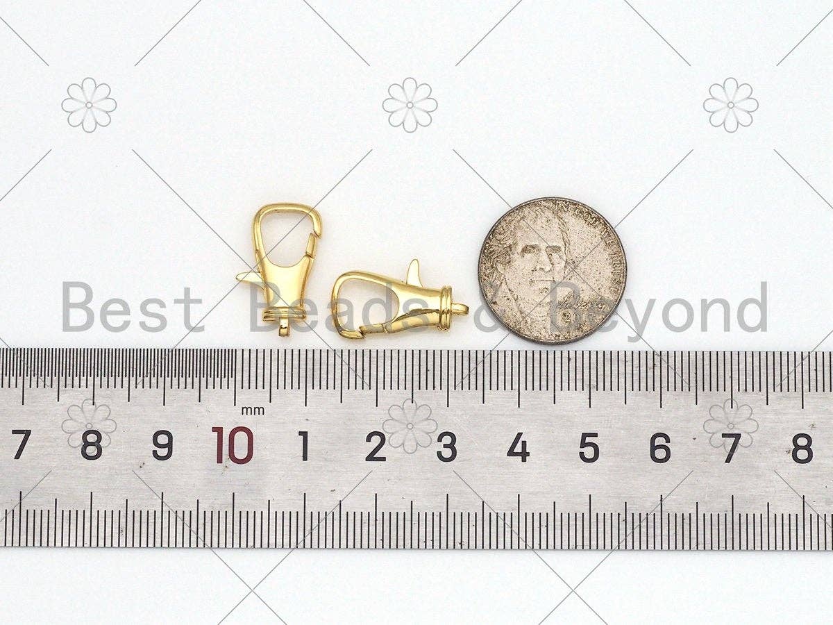 Dainty Gold Lobster Clasp, 18K Gold Filled Lobster Clasp, Fine Jewelry Clasp, Necklace Bracelet Connector10x10mm,Sku#LK448