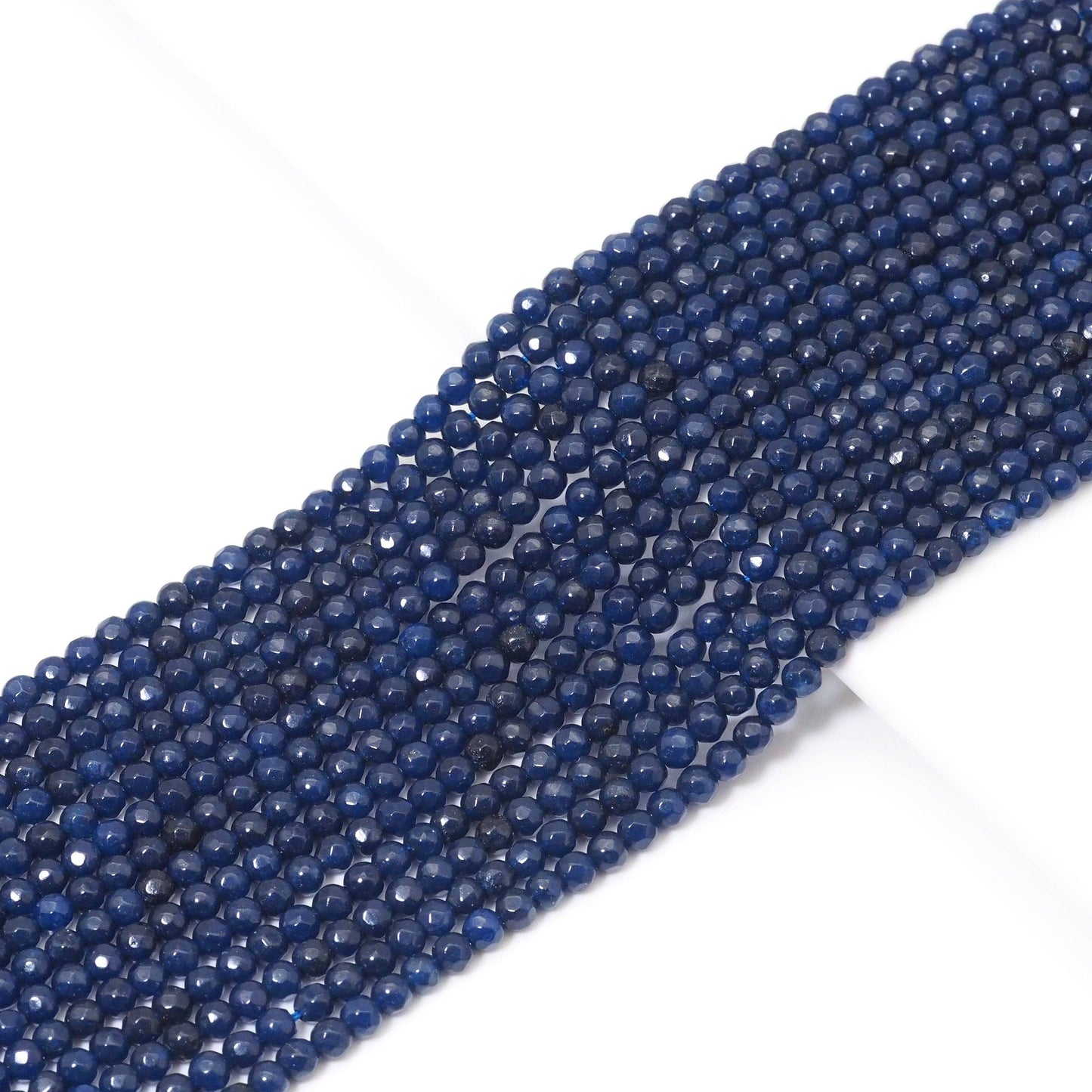 Copy of Blue Jade Round Faceted Beads, 4mm, Sku#U1633