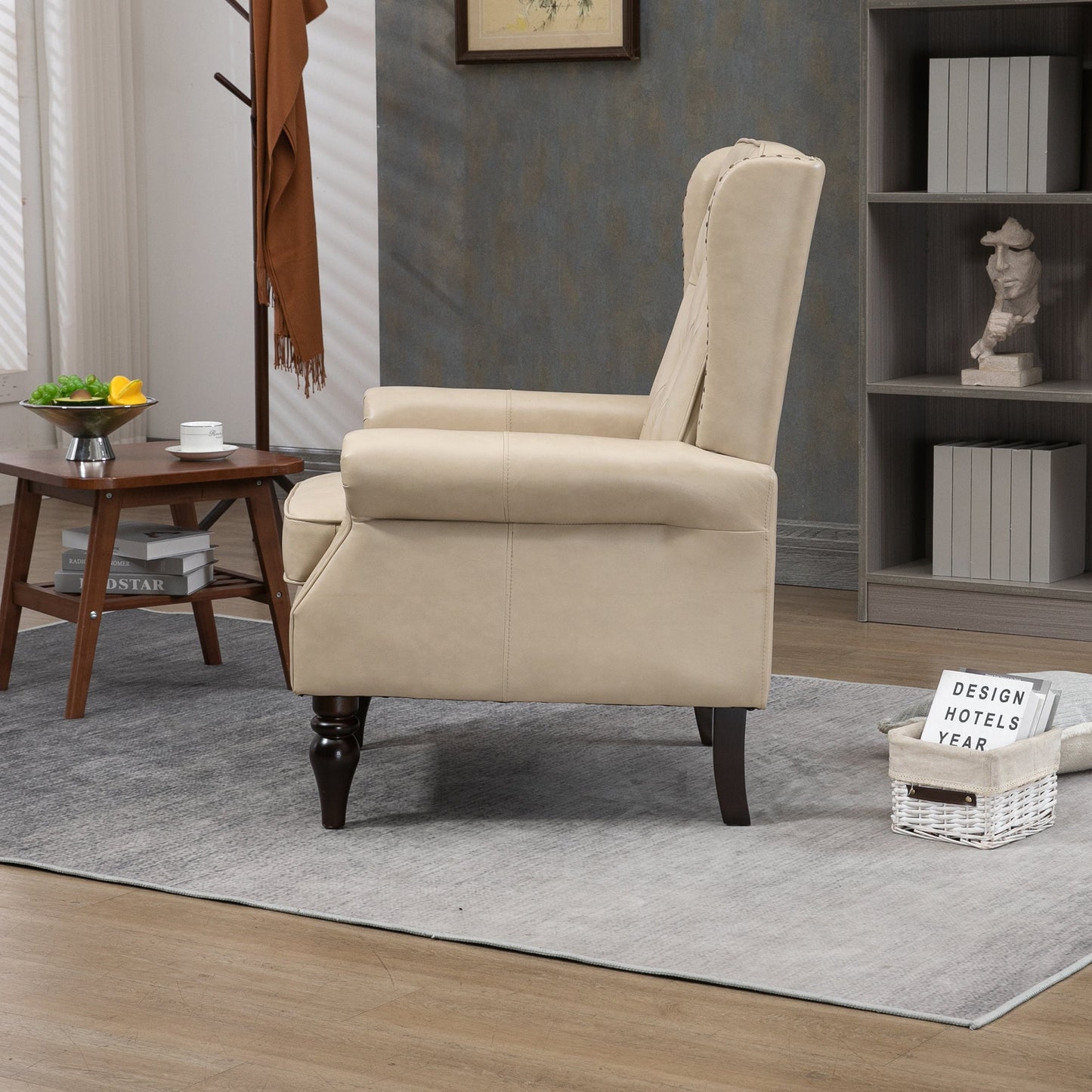 Wood Frame Armchair - Modern Accent Chair Lounge Chair