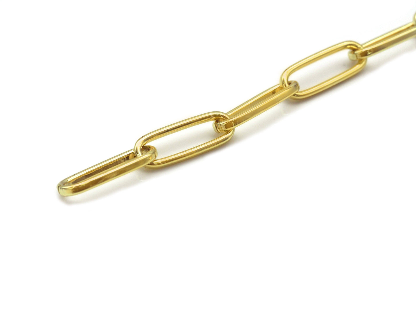 18k Gold/SIlver Filled Large Link Thick Paper Clip Chain by Yard, sku#LS01
