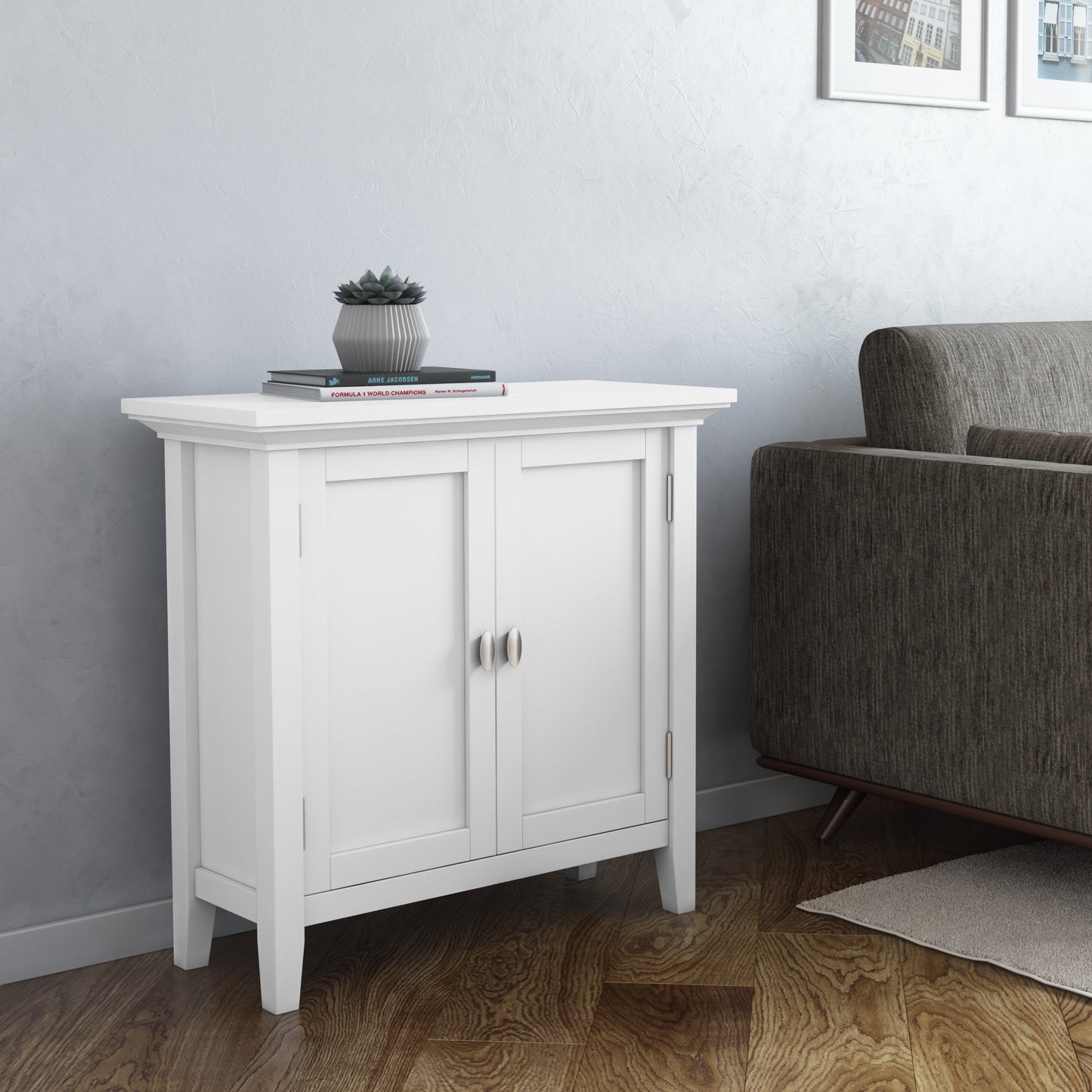 Redmond 32 Inch Wide Solid Wood Low Storage Cabinet